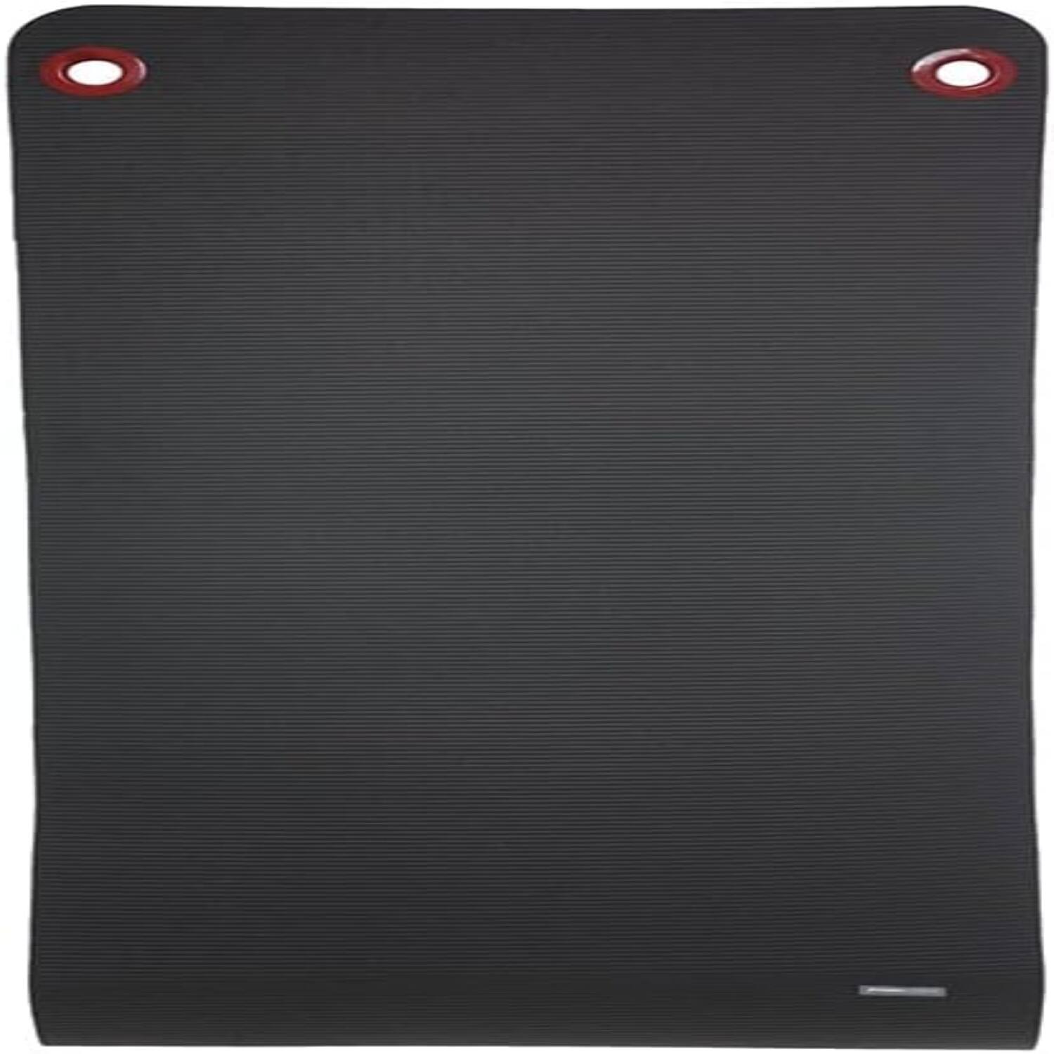 Alt View 2. Power Systems - Premium Hanging Exercise Mat, 56" x 23" x 0.63" Thick Foam Yoga Mat - Jet Black.