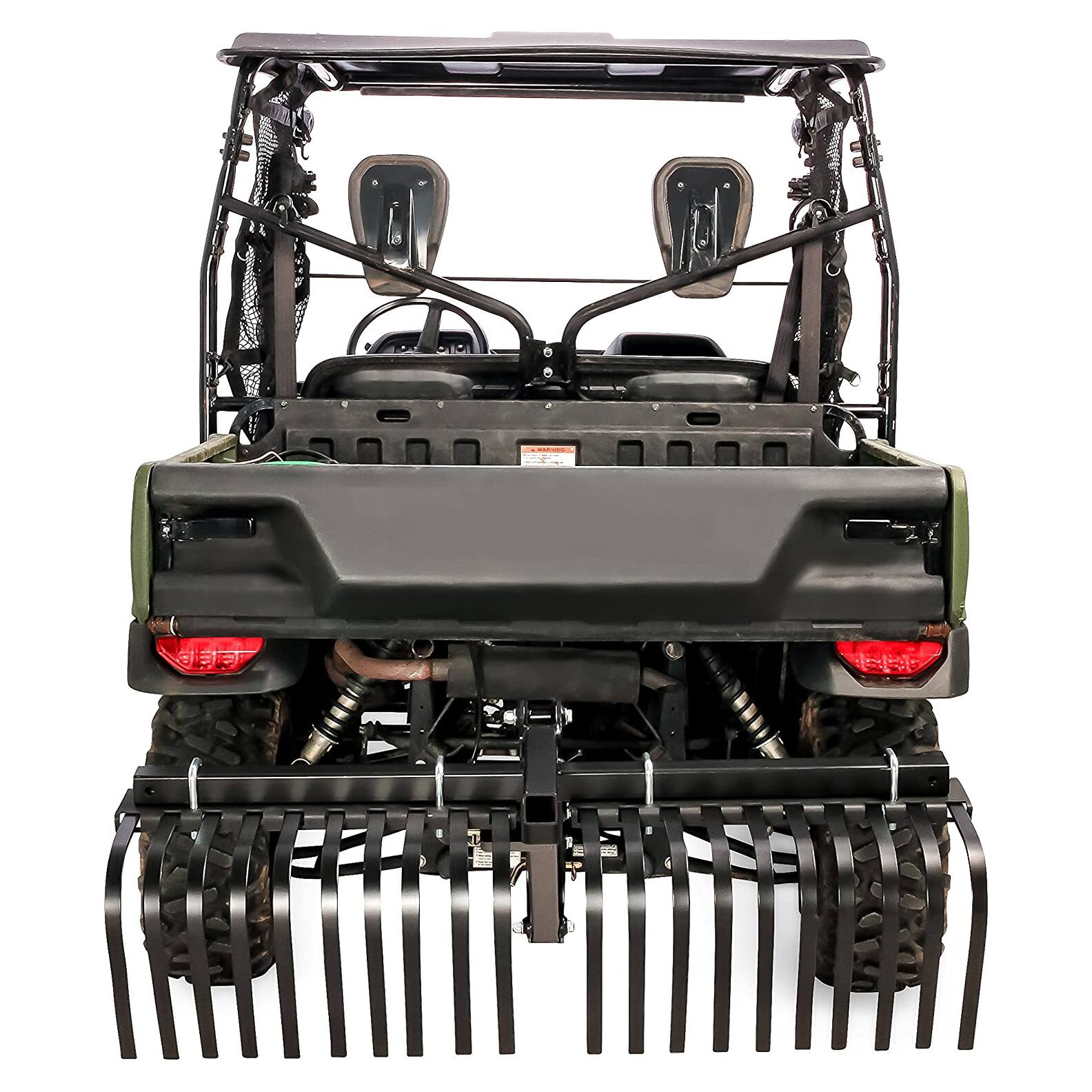 Alt View 4. Camco - Camco Black Boar ATV/UTV Implement Custom Outside Vehicle Landscape Rake Tool - Black.
