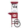 Loheer - Vintage Popcorn Machine with Cart 12 oz Stainless Steel Kettle Movie Theater Style Maker - Red