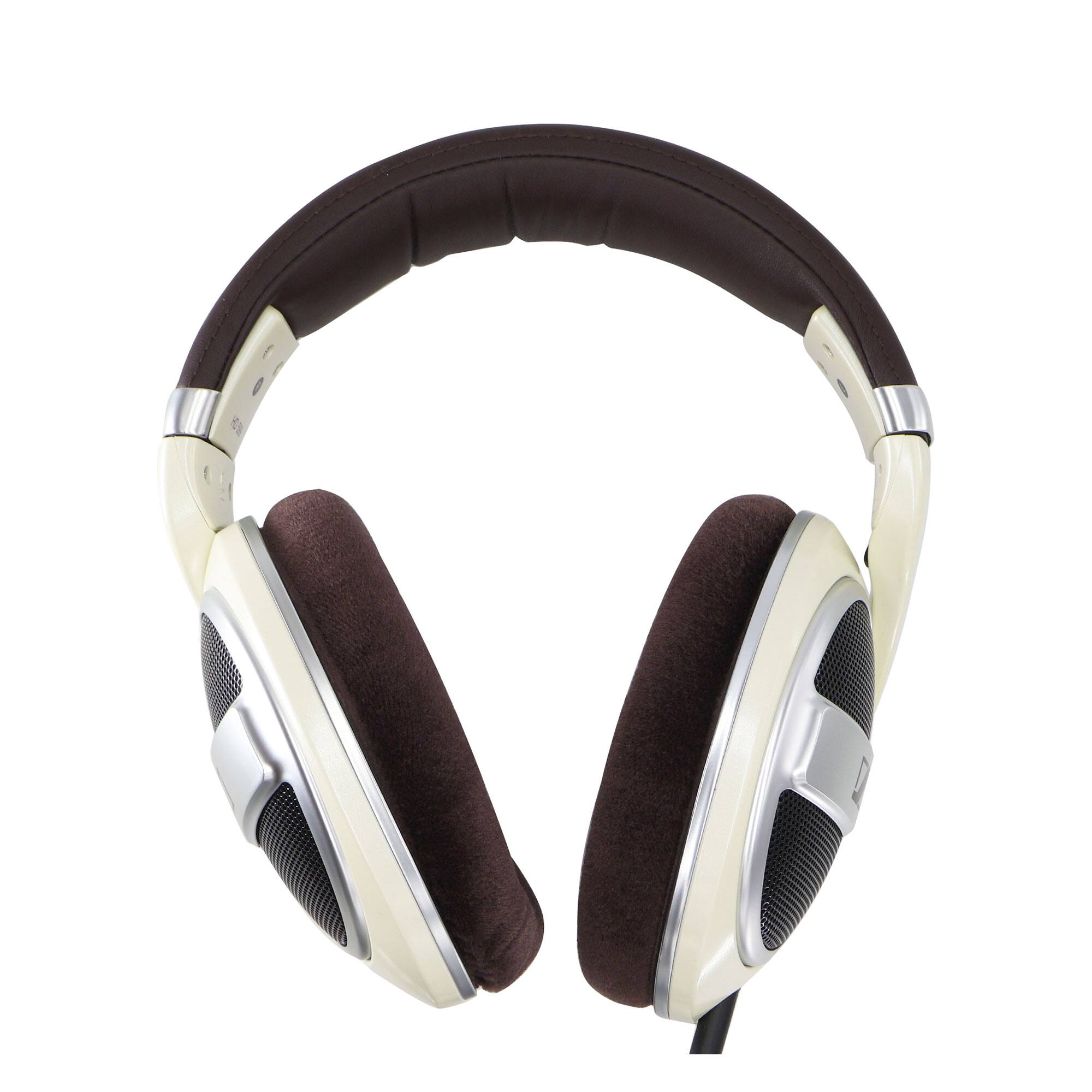 Back. Sennheiser - Sennheiser Open-Back Over-Ear Headphones (Matte Ivory) HD-599 and Gaming Earbuds - Black.