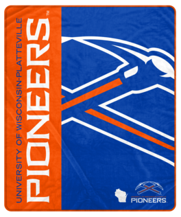 Pegasus - Wisconsin-Platteville Pioneers 50" x 60" Endzone Ultra Soft Throw Blanket - Multicolor