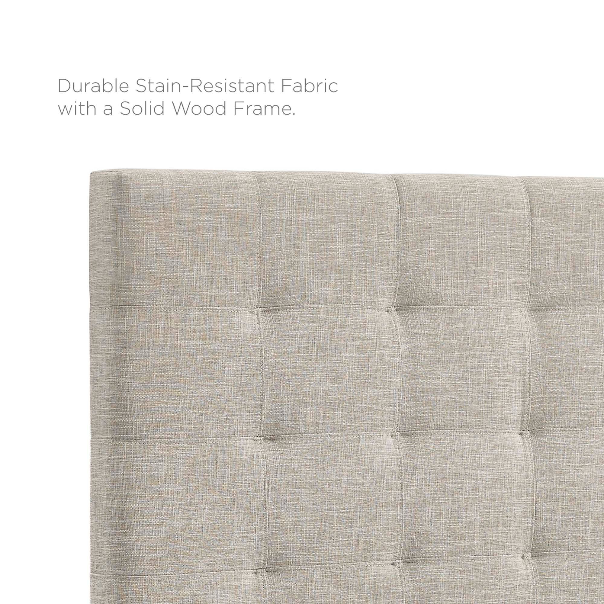 Durable Stain-Resistant Fabric with a Solid Wood Frame.