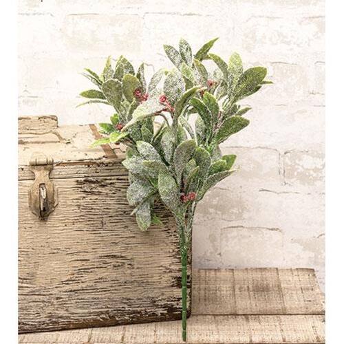 Angle. BreeBe - *Flocked Sparkle Mistletoe Bush - Multi.