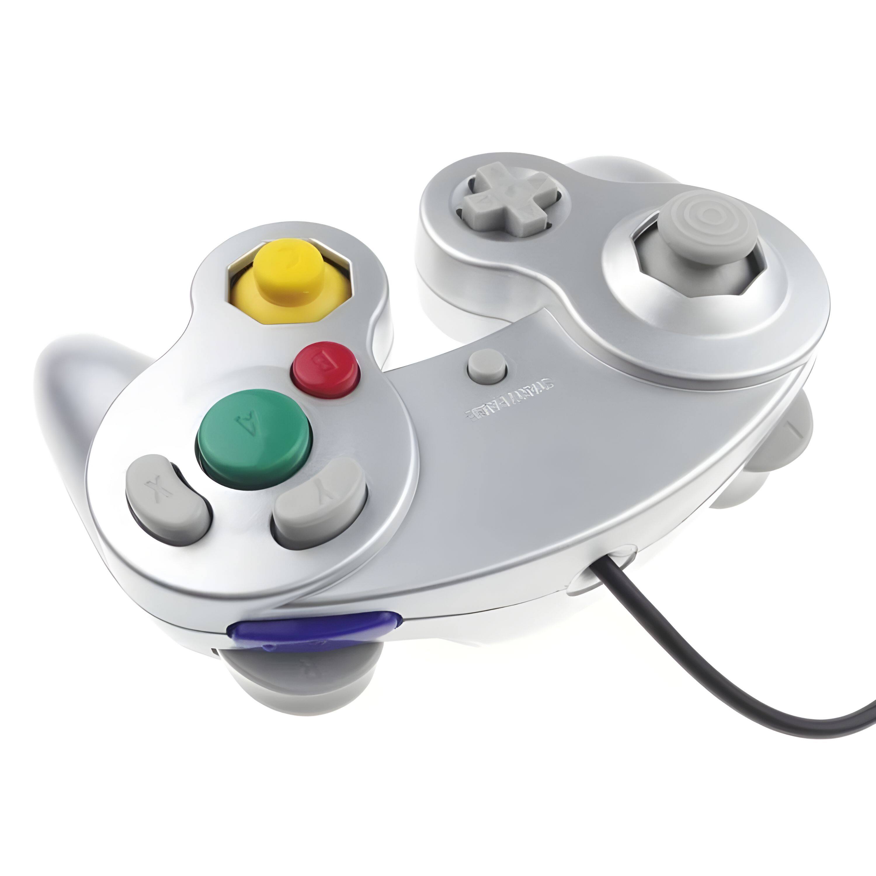 Back. Kitcheniva - Wired Controller Gamepad For Nintendo GameCube GC & Wii U Console - Silver.