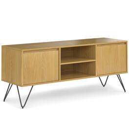Simpli Home - Hunter TV Media Stand - Oak Veneer