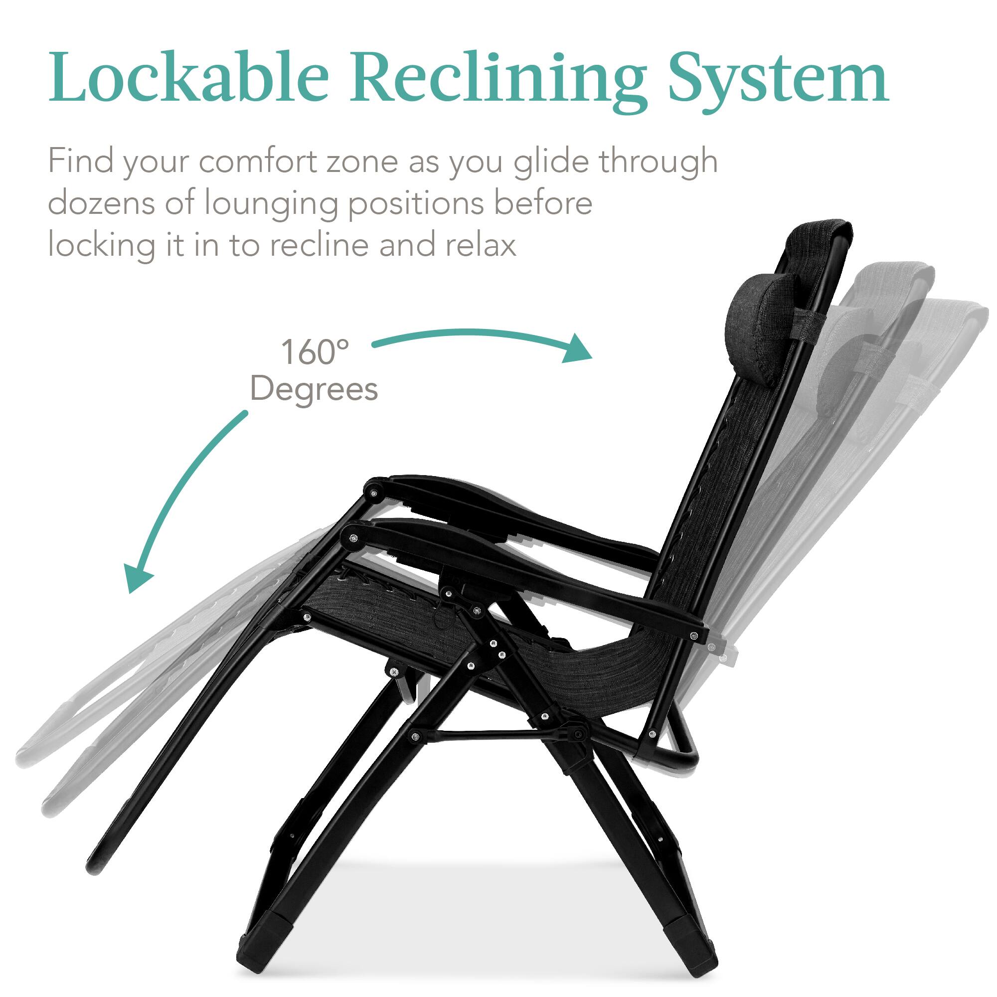 Lockable Reclining System

Find your comfort zone as you glide through dozens of lounging positions before locking it in to recline and relax

160 Degrees