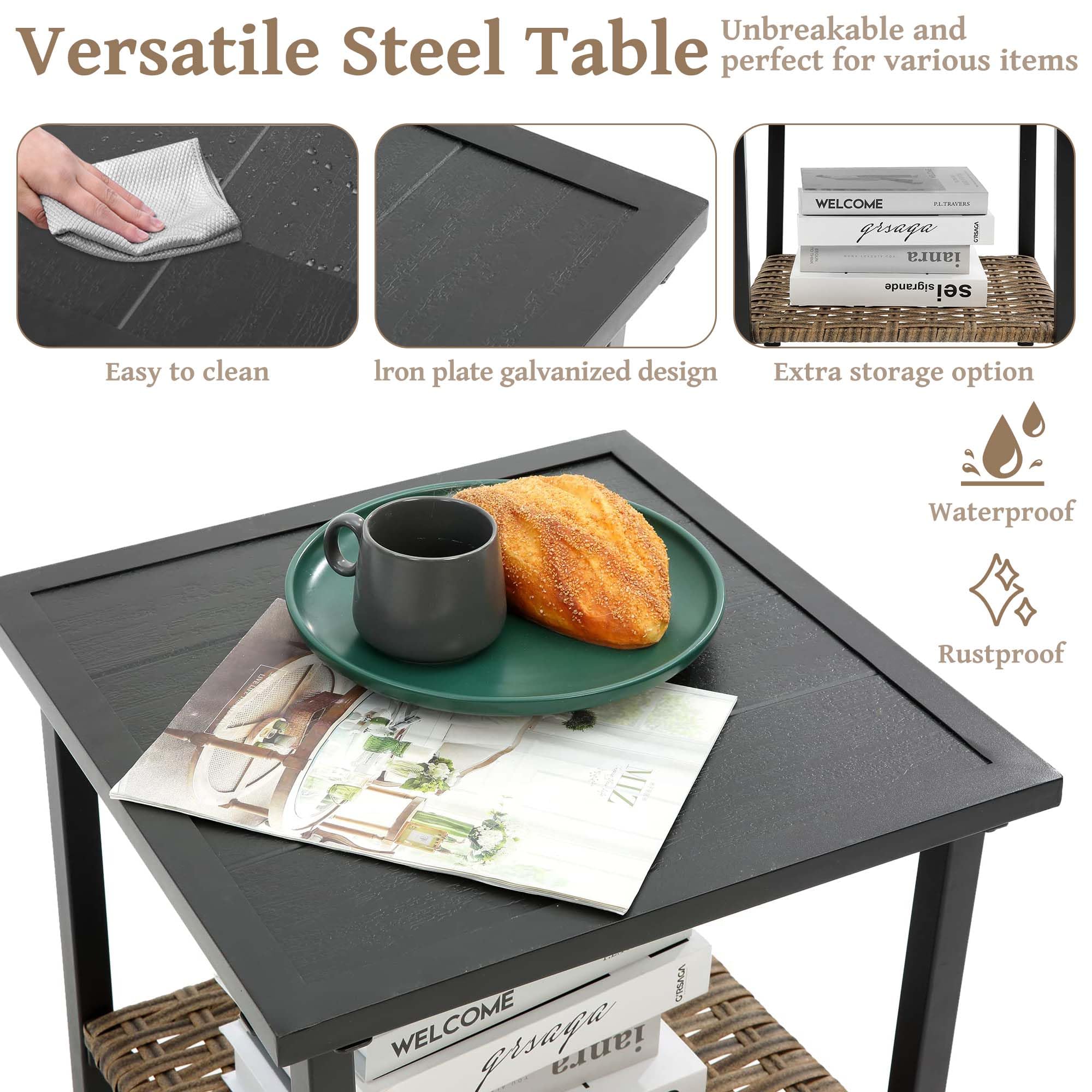 Versatile Steel Table

Unbreakable and perfect for various items

- Easy to clean
- Iron plate galvanized design
- Extra storage option
- Waterproof
- Rustproof

WELCOME