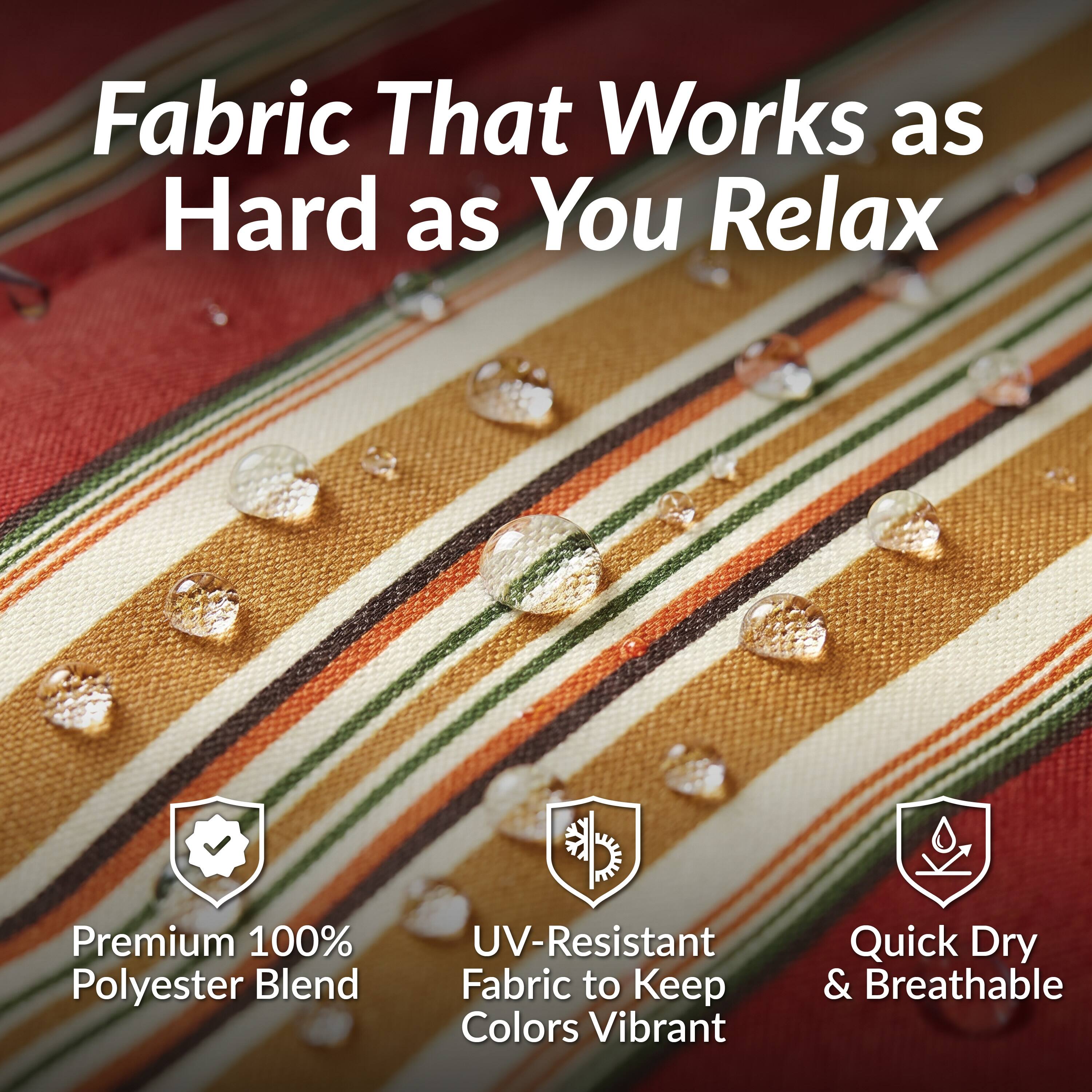 Fabric That Works as Hard as You Relax

Premium 100% Polyester Blend

UV-Resistant Fabric to Keep Colors Vibrant

Quick Dry & Breathable