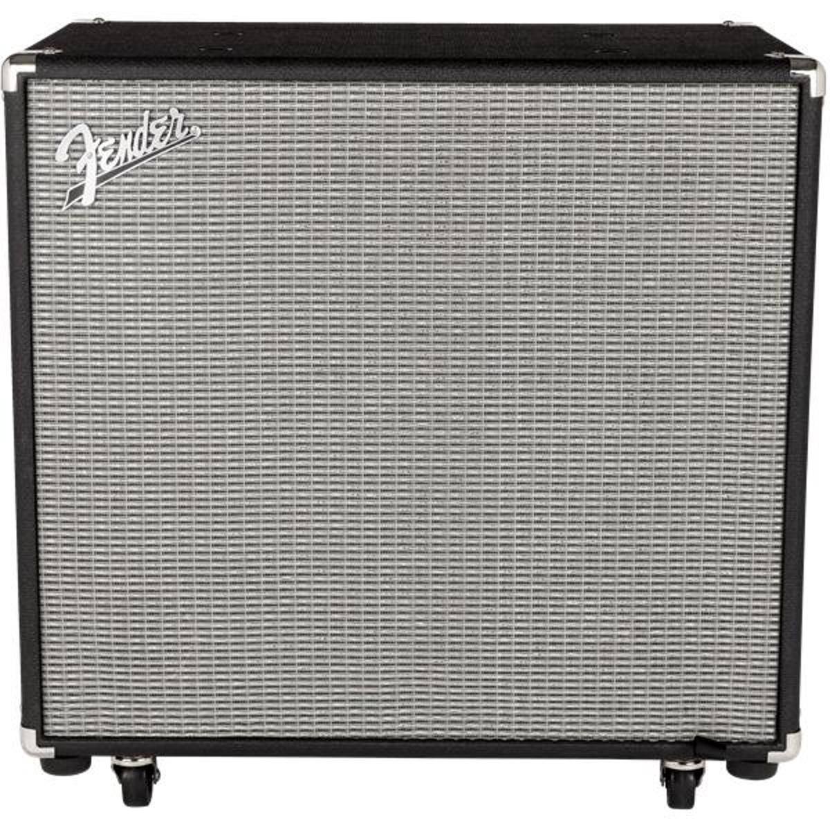 Front. Fender - Fender Rumble 115 Cabinet, V3, Black/Silver - Black/Silver.