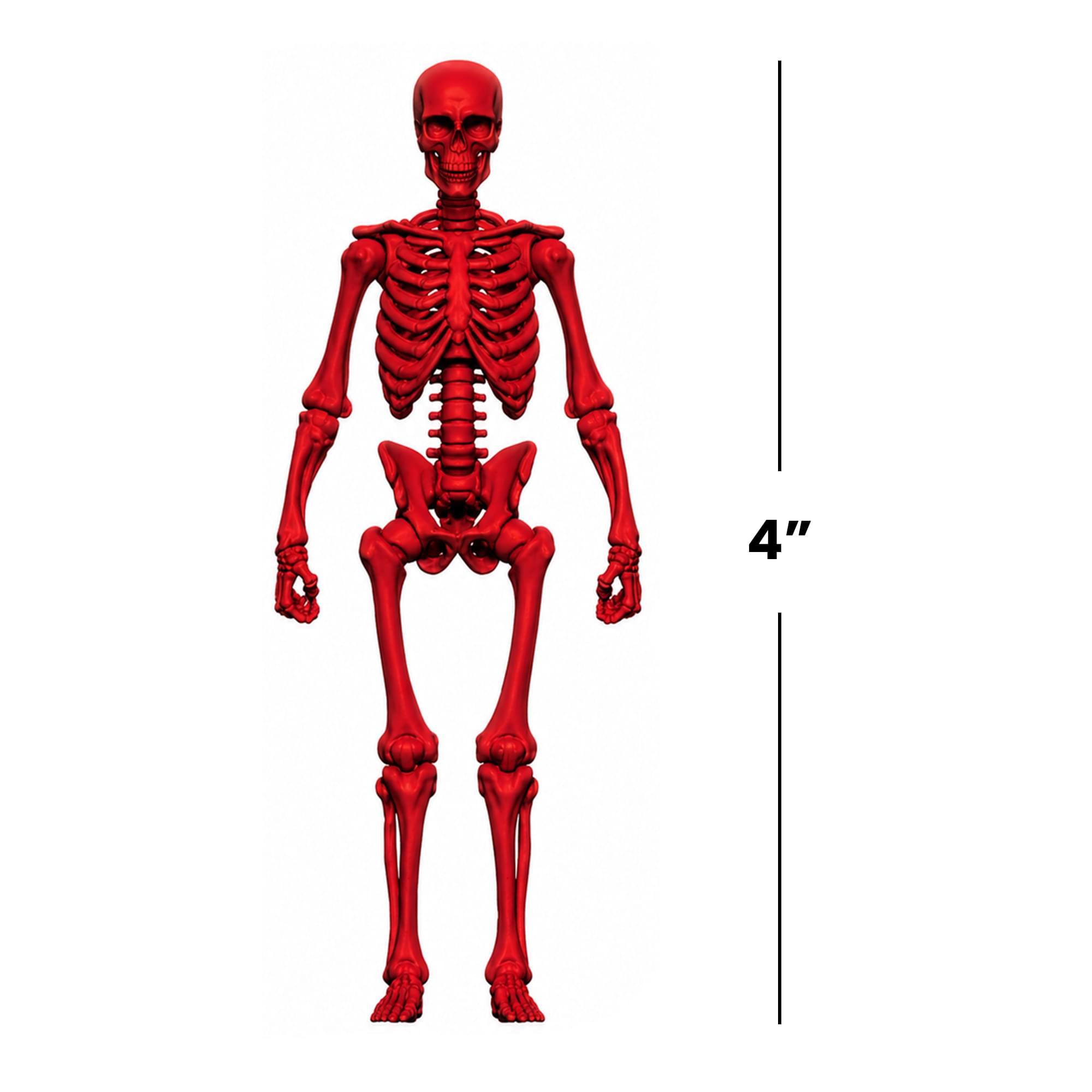 Alt View 1. Boss Fight Studio - Vitruvian H.A.C.K.S. Skeleton Blank (Blood Red) 1:18 Action Figure - Red.