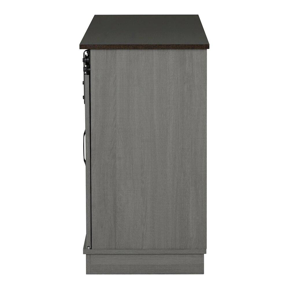 Alt View 2. Furniture of America - Gaia Farmhouse Wood TV Stand for TV's up to 56-inch in Grey - Gray.