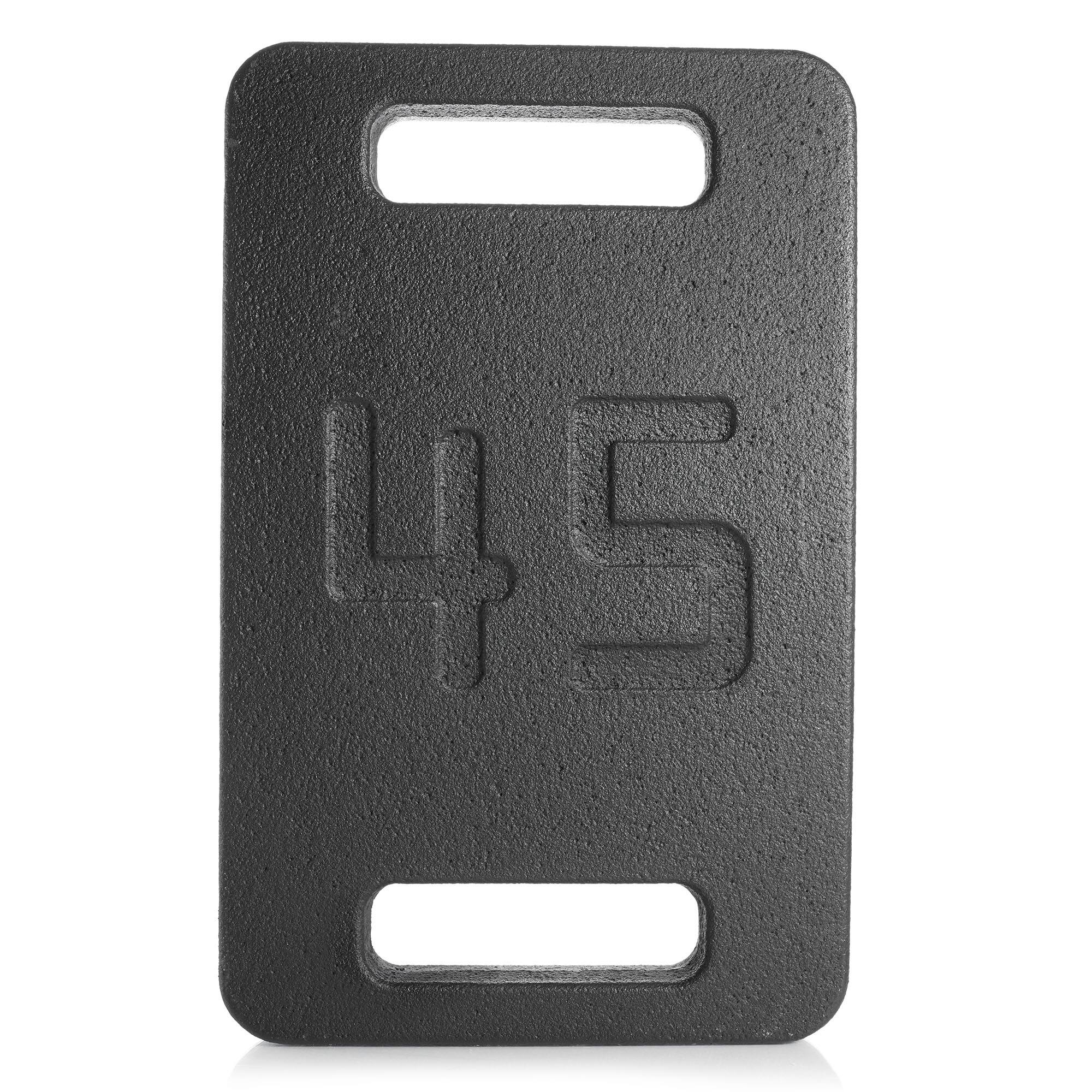 Alt View 1. Philosophy Gym - Cast Iron Ruck Weight - Weighted Fitness Plate with Handle - 10-45 lbs - Cast Iron.