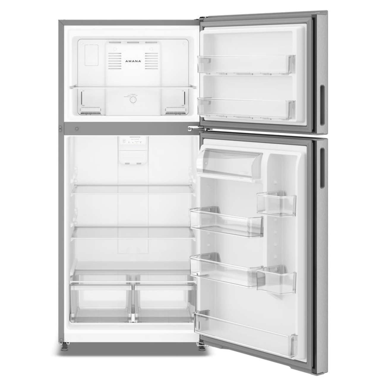 Alt View 2. Amana - 30 in. Wide 19 cu. ft.Garage Ready Top-Freezer Refrigerator and - Fingerprint-Resistant Stainless Finish.