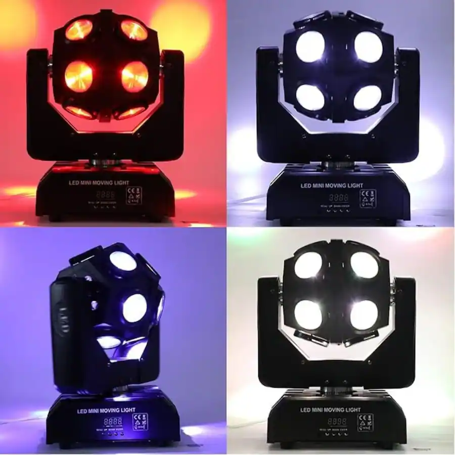 Stock Preferred Mini 12x12W RGBW LED Moving Head Stage Light Black EL ...