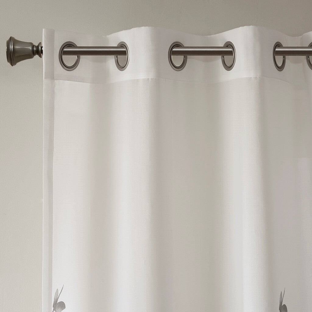 Alt View 6. BreeBe - Burnout Printed Curtain Panel Pair(2 Pcs Window Panels) - Multicolor.