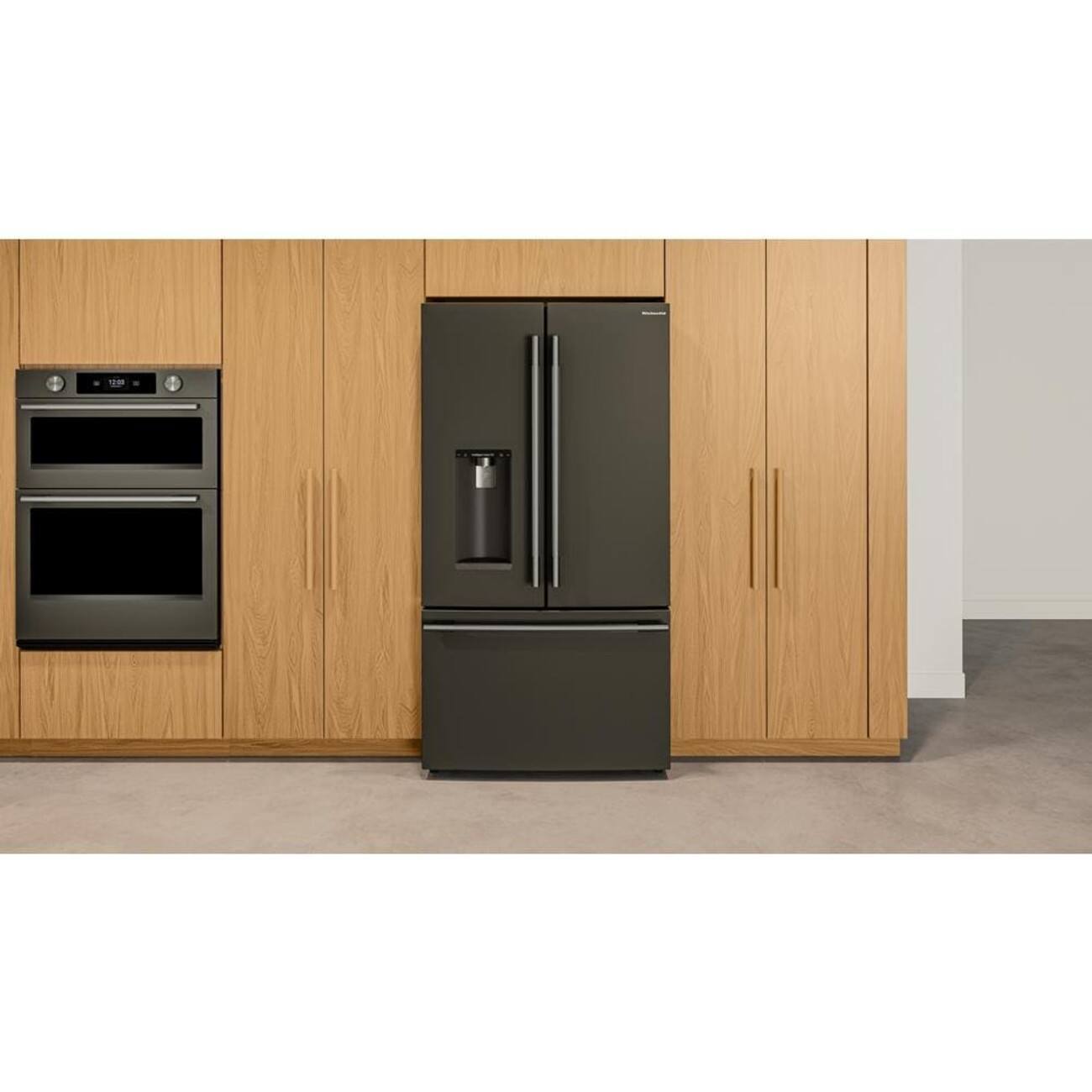 Alt View 2. KitchenAid - Counter-Depth French Door Refrigerator with Intelligent Auto Fill - Black Ore.