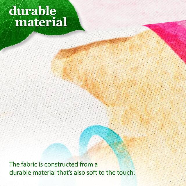 durable material

The fabric is constructed from a durable material that's also soft to the touch.