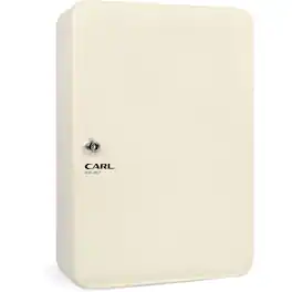Carl - Steel Security Key Cabinet - 12.5" Length x 9.3" Width x 3.5" Height - Lockable, Wall Mountable - Ivory - Steel