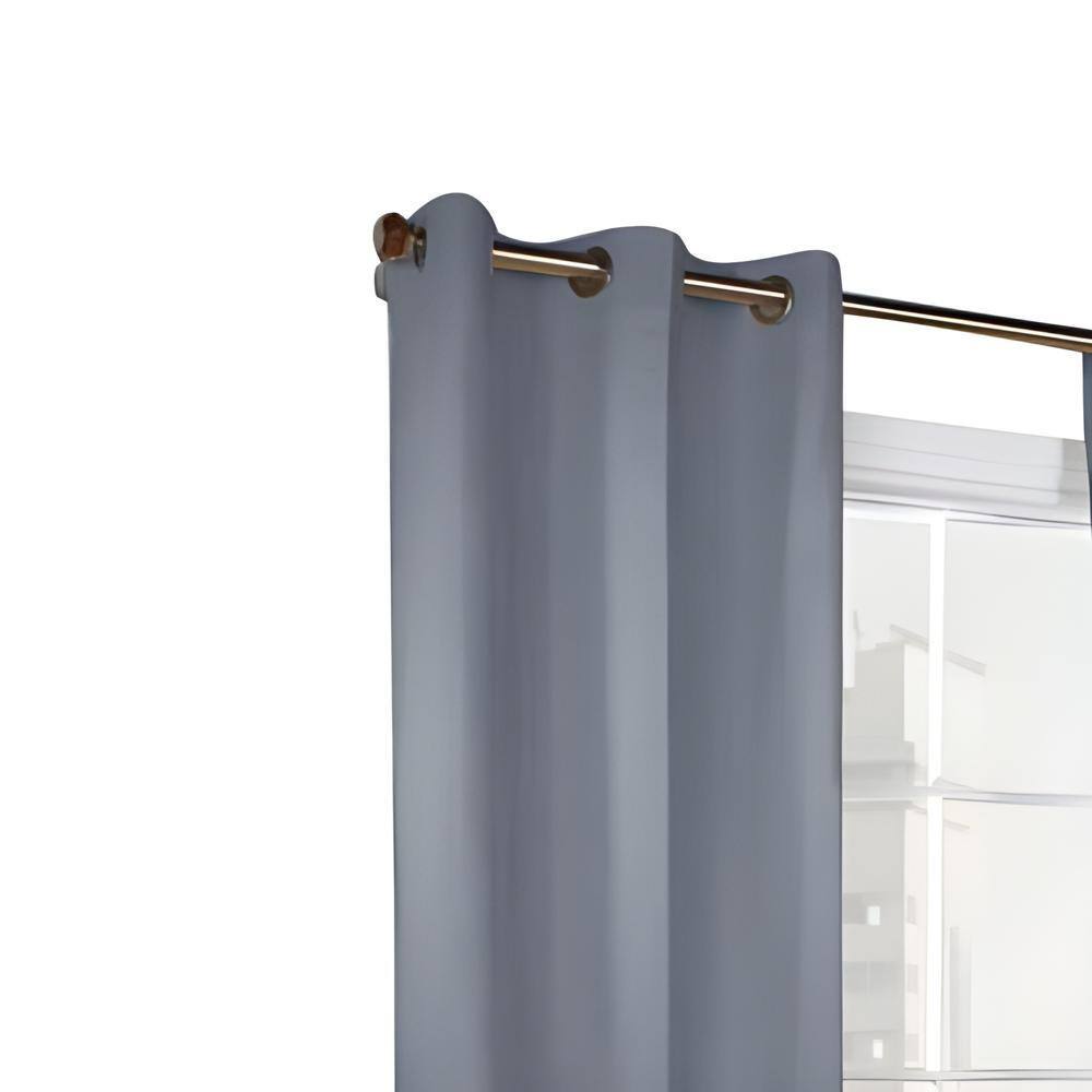 Angle. Commonwealth Home Fashions - Commonwealth Thermalogic Weather Cotton Fabric Grommet Top Panel - 160x84" - Blue - Blue.