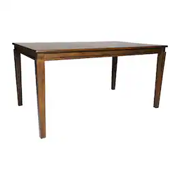 Flash Furniture - Henry 60" Solid Wood Dining Table, Commercial Grade Heavy Duty Rectangle Wood Table for 6, Matte Finish - Brown
