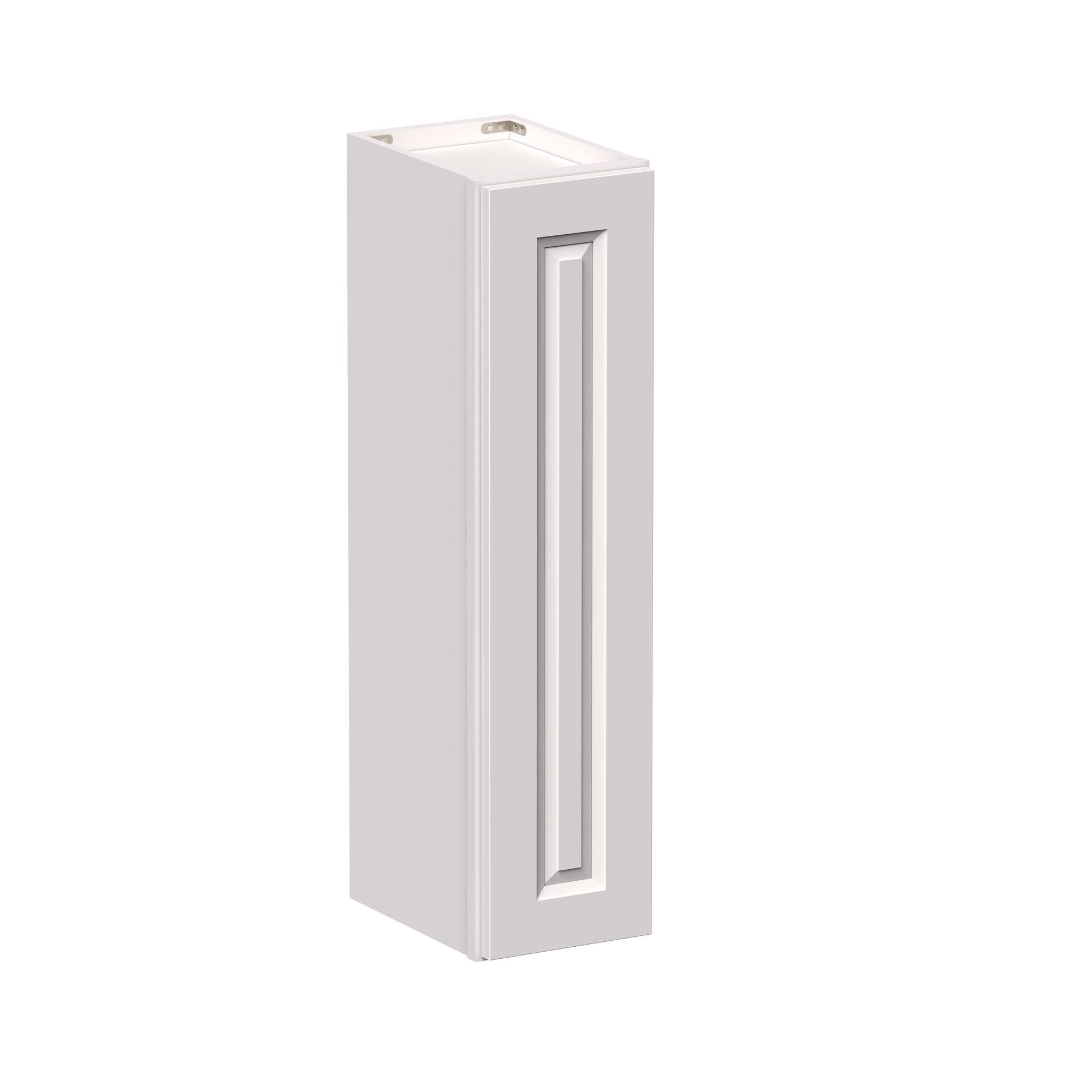 Angle. Boyel Living - 9-in W x 36-in H x 12-in D Shaker RTA Kitchen Wall Cabinet with Soft-Close Doors - Glacier White.