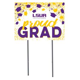 Jardine - LSUA Generals 18" x 24" Proud Grad Yard Sign - White