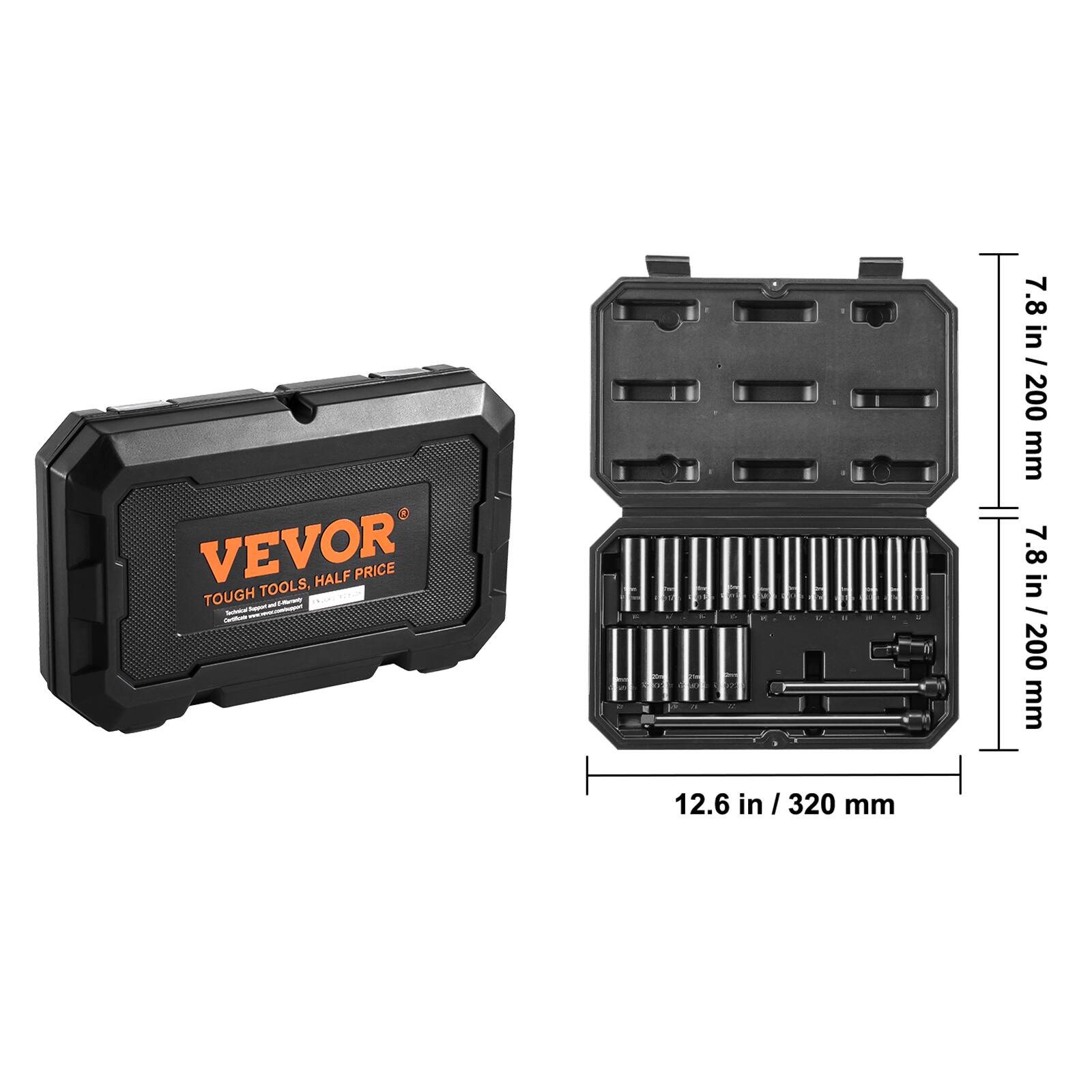 VEVOR TOOLS, HALF PRICE
7.8 in / 200 mm
7.8 in / 200 mm
12.6 in / 320 mm