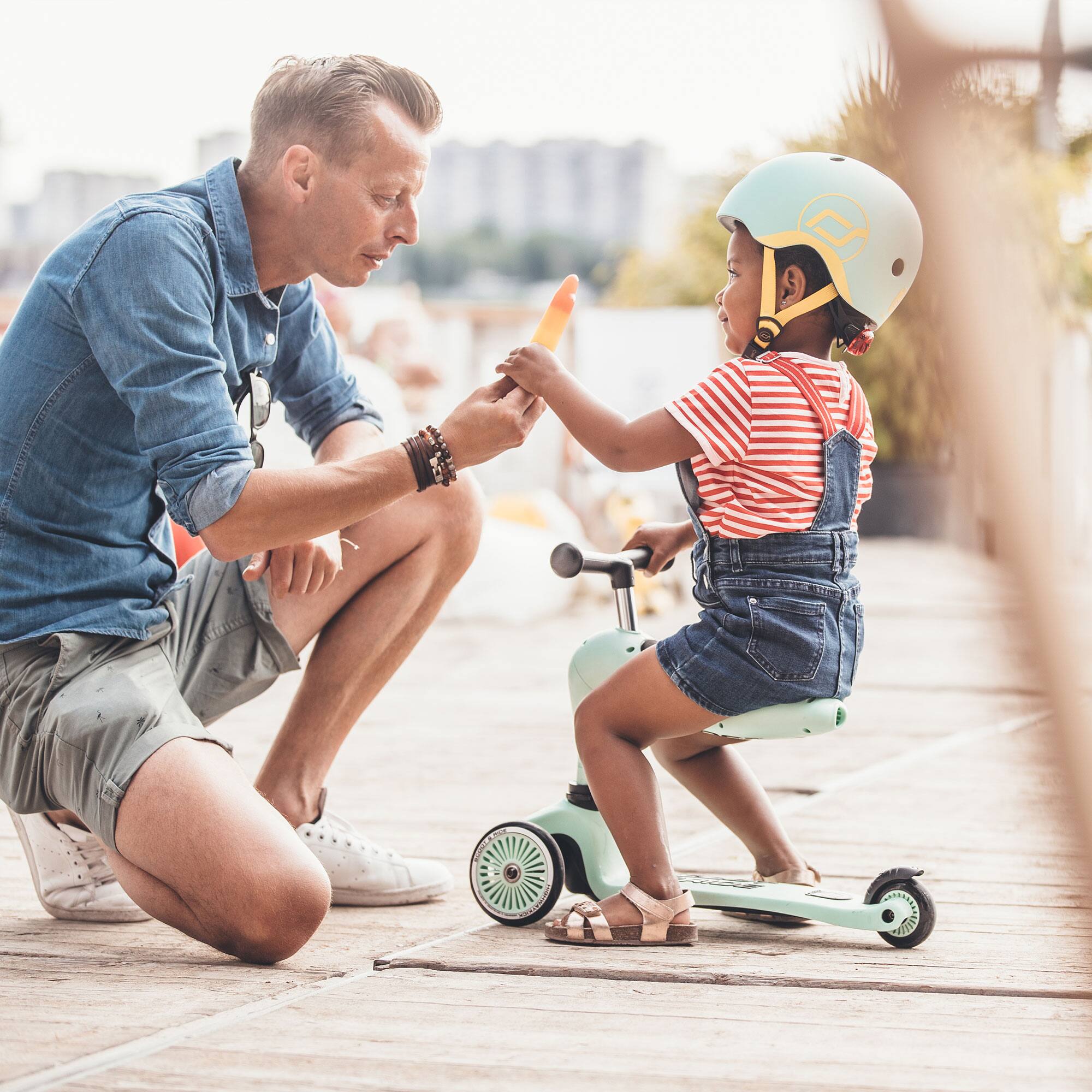 Alt View 8. Scoot & Ride - Scoot & Ride 2-in-1 Ride-On & Stand Kids Scooter, Ages 1-5, Highwaykick 1, Kiwi - Kiwi.