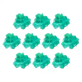 Unique Bargains - 10pcs Keyboard Switches (3-Pin 40gf) Dustproof Pre-Lubed Tactile Linear Switch Replacement for MX Mechanical Keyboard - Green