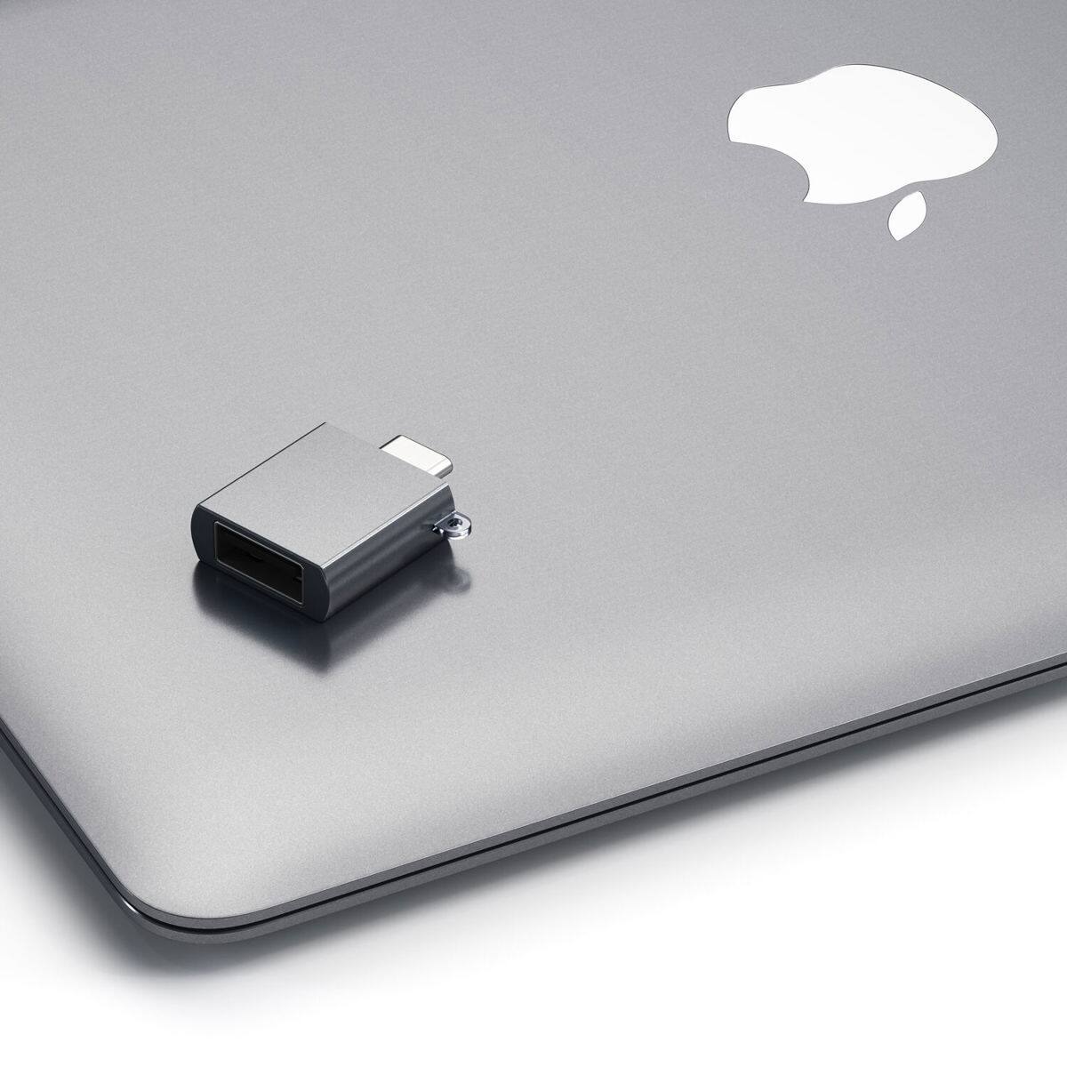 Alt View 6. Satechi - Satechi Aluminum USB 3.0 Type-C to Type-A Adapter, Space Gray - Space Gray.