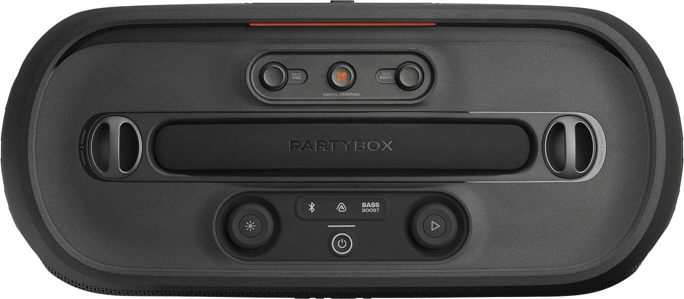 PARTYBOX

BASS BOOST

VOL

PLAY/PAUSE

MIC

USB

AUX IN