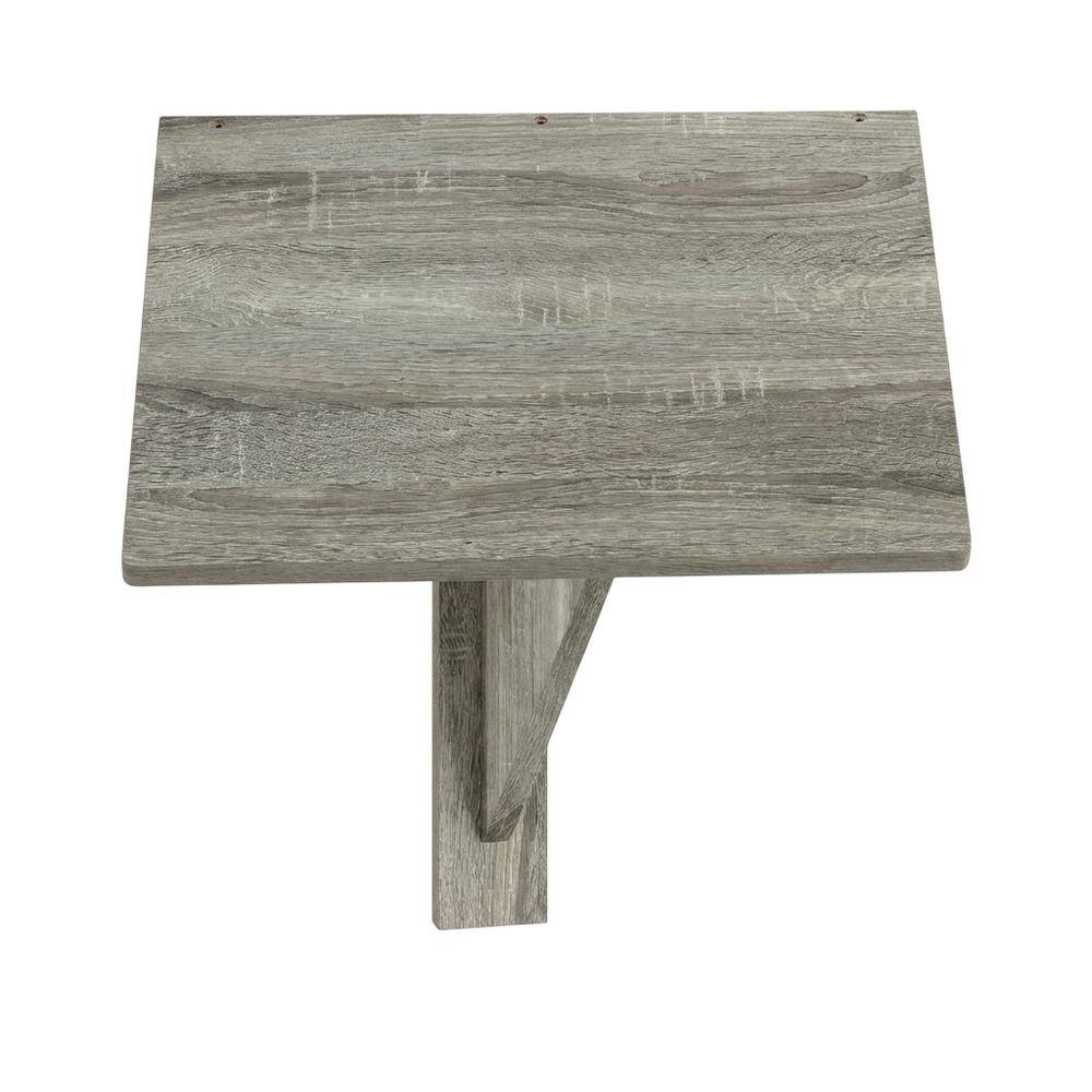 Back. FurniFact - FurniFact Wall Mounting Folding Table, Folding Design, Wall Mounted - Brown - Brown.