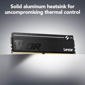 Lexar THOR Series OC DDR5 RAM, 32GB Kit (2x16GB) 6000 MT/s, C38 Lexar THOR Series OC DDR5 RAM, 32GB Kit (2x16GB) 6000 MT/s, C38