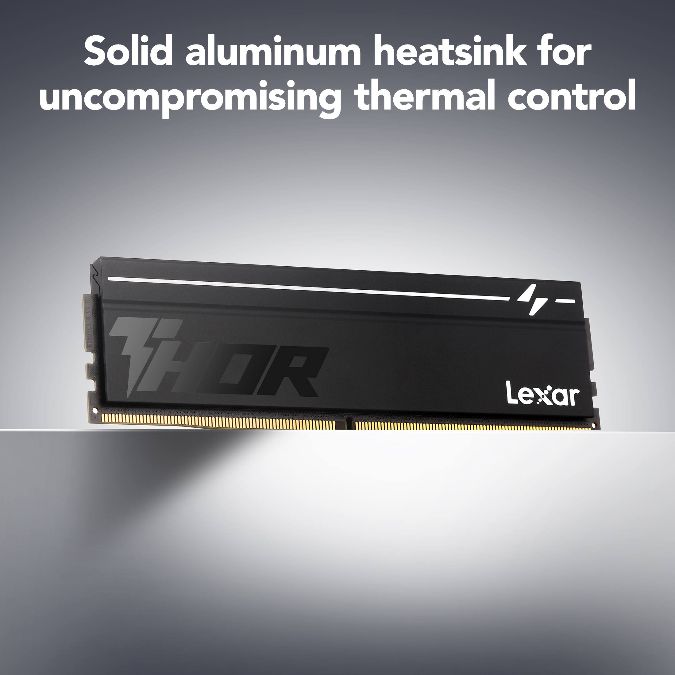 Solid aluminum heatsink for uncompromising thermal control  
HOR Lexar