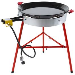 Ringg - Chef Series Pro Kit, Paella Pan, Dual Gas Burners, Stand for 20 Servings - Multicolored