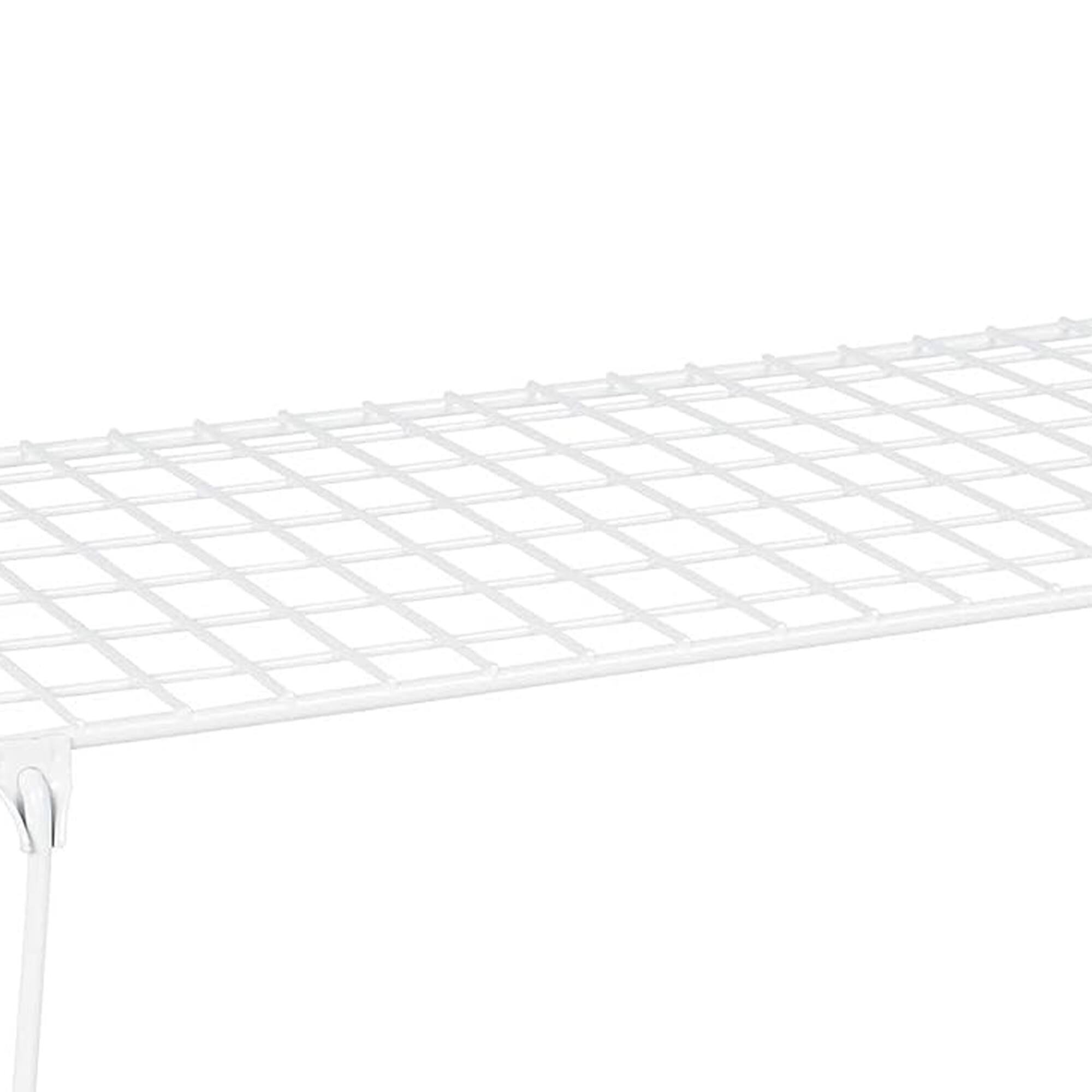 Alt View 10. ClosetMaid - ClosetMaid Stack & Hang 21.5x10.75x7.87'' Stainless Steel Wire Shelf Unit, White - White.