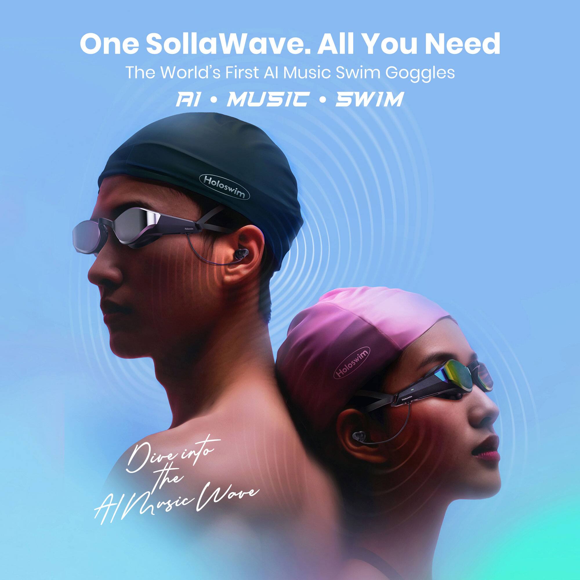 One SollaWave. All You Need  
The World's First AI Music Swim Goggles  
AI • MUSIC • SWIM  

Dive into the AI Music Wave