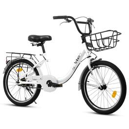 Chery Life - 20 in. 1-Speed Kids Bike with Coaster Brake and V-Brake Lightweight Steel Frame - White