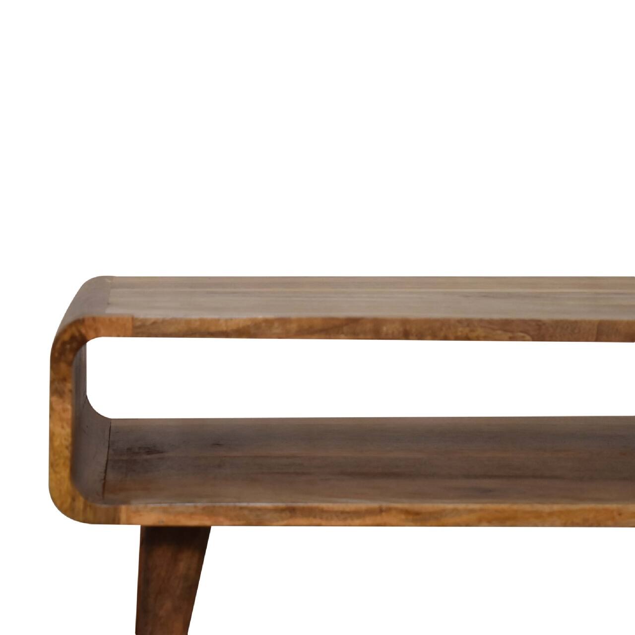 Alt View 1. Artisan Furniture - Artisan Furniture Solid Wood Open Oak-ish Media Unit, 1 Open Slot, Brown - Beige.