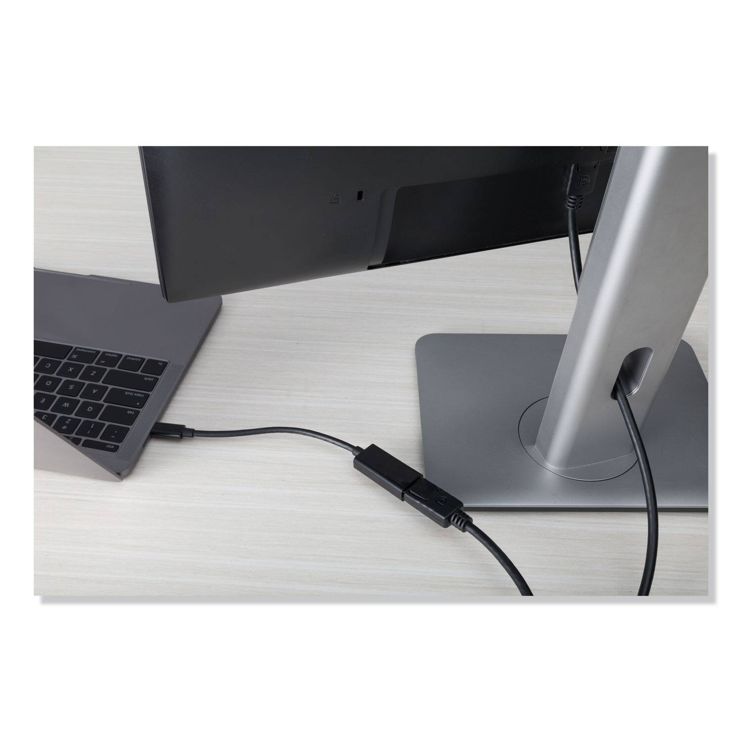 Angle. Innovera - USB Type-C to DisplayPort Adapter, 6 ft, Black.