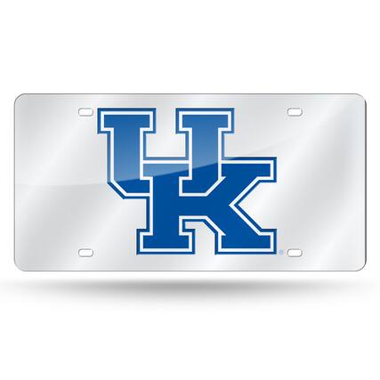Front. Rico Industries - Kentucky Wildcats Mirrored Laser Cut License Plate Laser Tag - Multi.