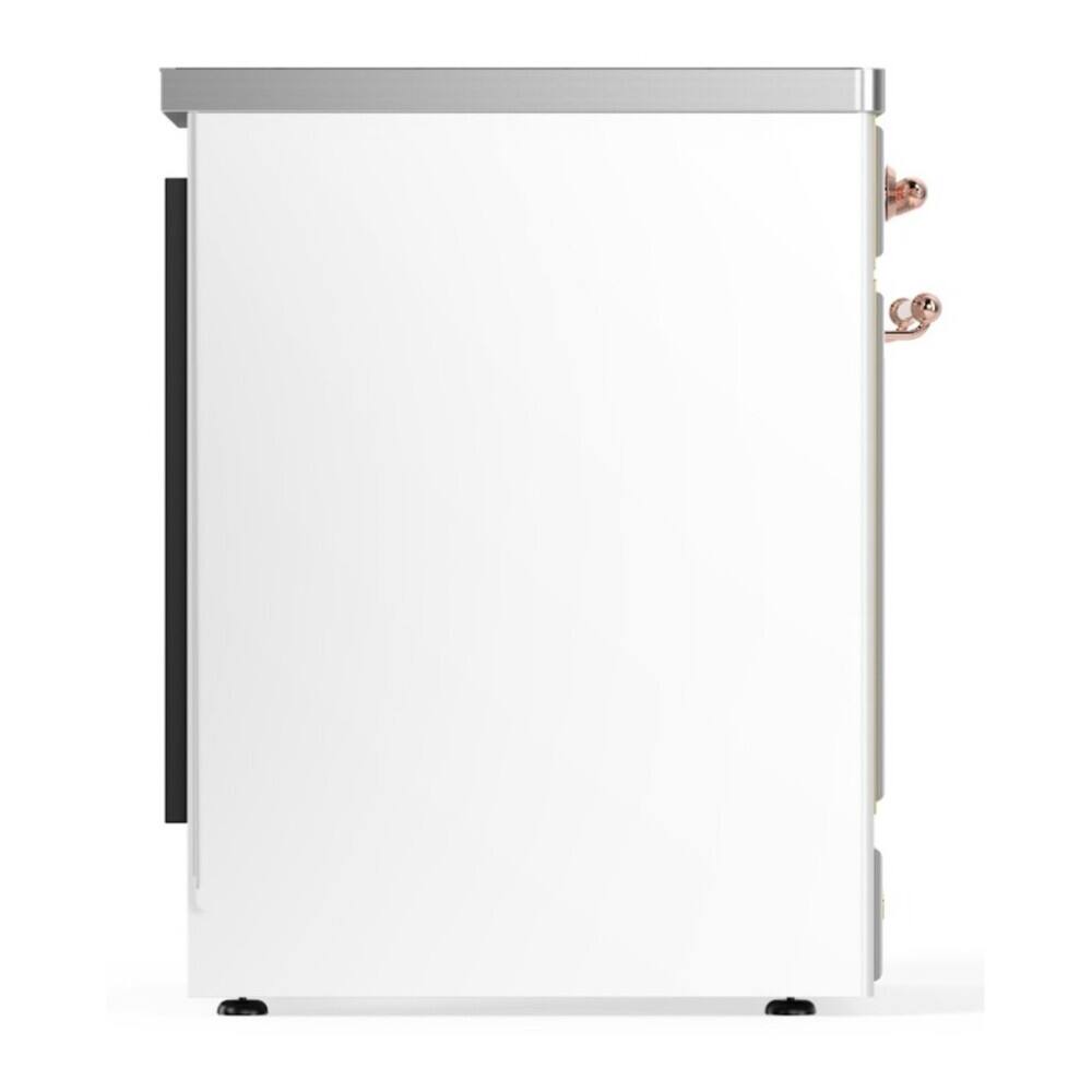 Alt View 6. ILVE - ILVE Majestic II 30 inch Induction Range with 4 Elements (White, Copper Trim) - White.