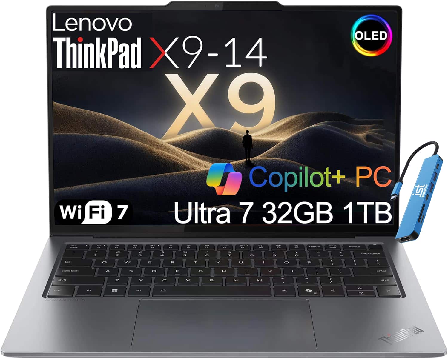 Lenovo - ThinkPad X9 14 Aura Edition 14" 2K OLED Laptop - Core Ultra 7 258V with 32GB RAM - 1TB SSD - Thunderbolt 4 - Win 11 Pro - Gray
