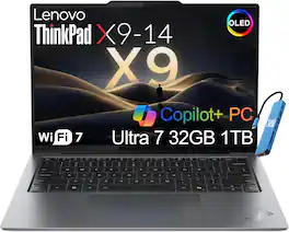 Lenovo - ThinkPad X9 14 Aura Edition 14" WUXGA OLED Laptop - Core Ultra 7 258V with 32GB RAM - 1TB SSD - Thunderbolt - Win 11Pro - Gray