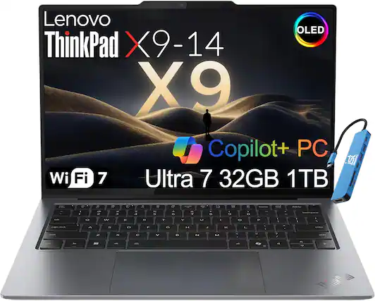Lenovo ThinkPad X9-14 X9
OLED
Copilot+ PC
WiFi 7
Ultra 7 32GB 1TB