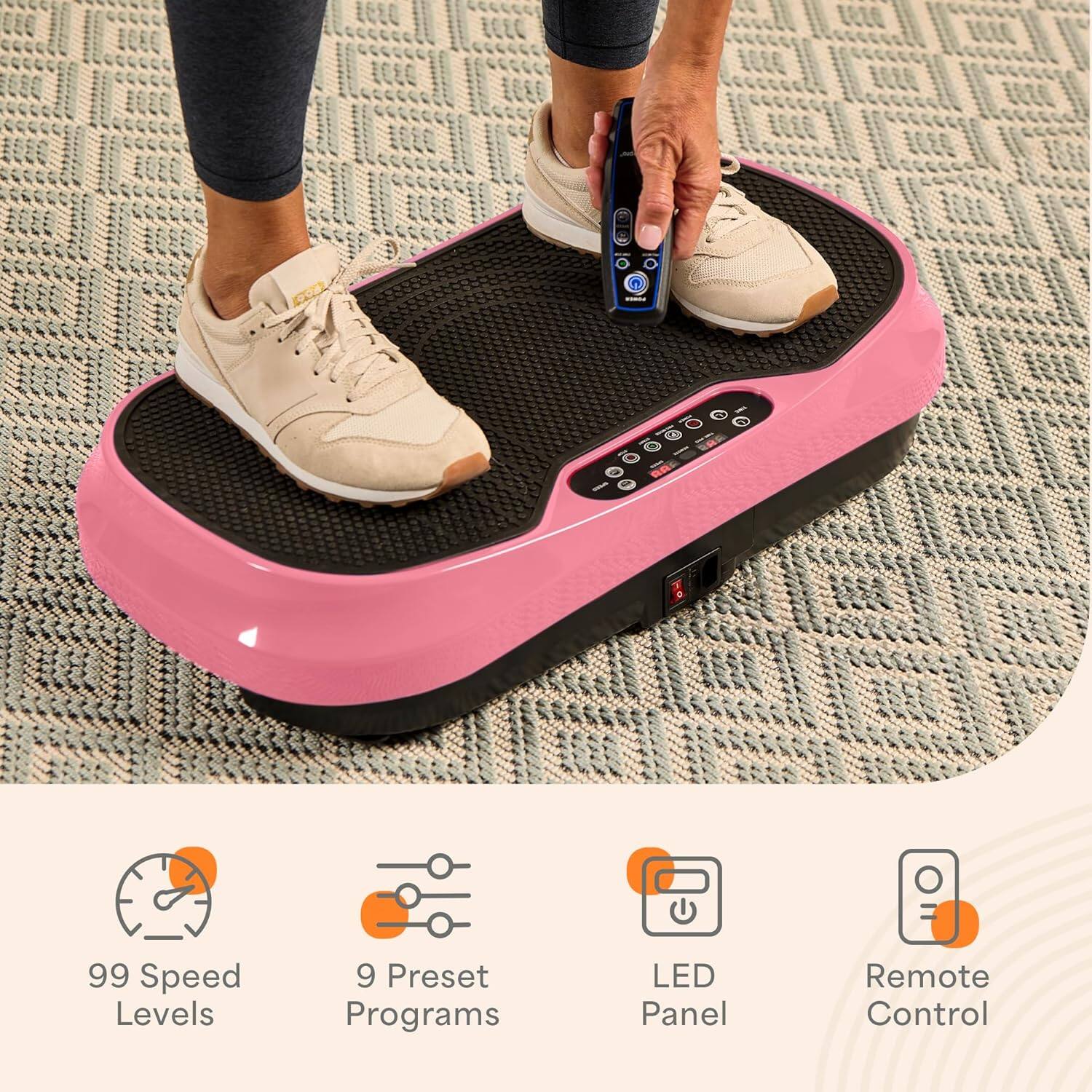- 2 SBA 99 Speed Levels
- 9 Preset Programs
- LED Panel
- Remote Control