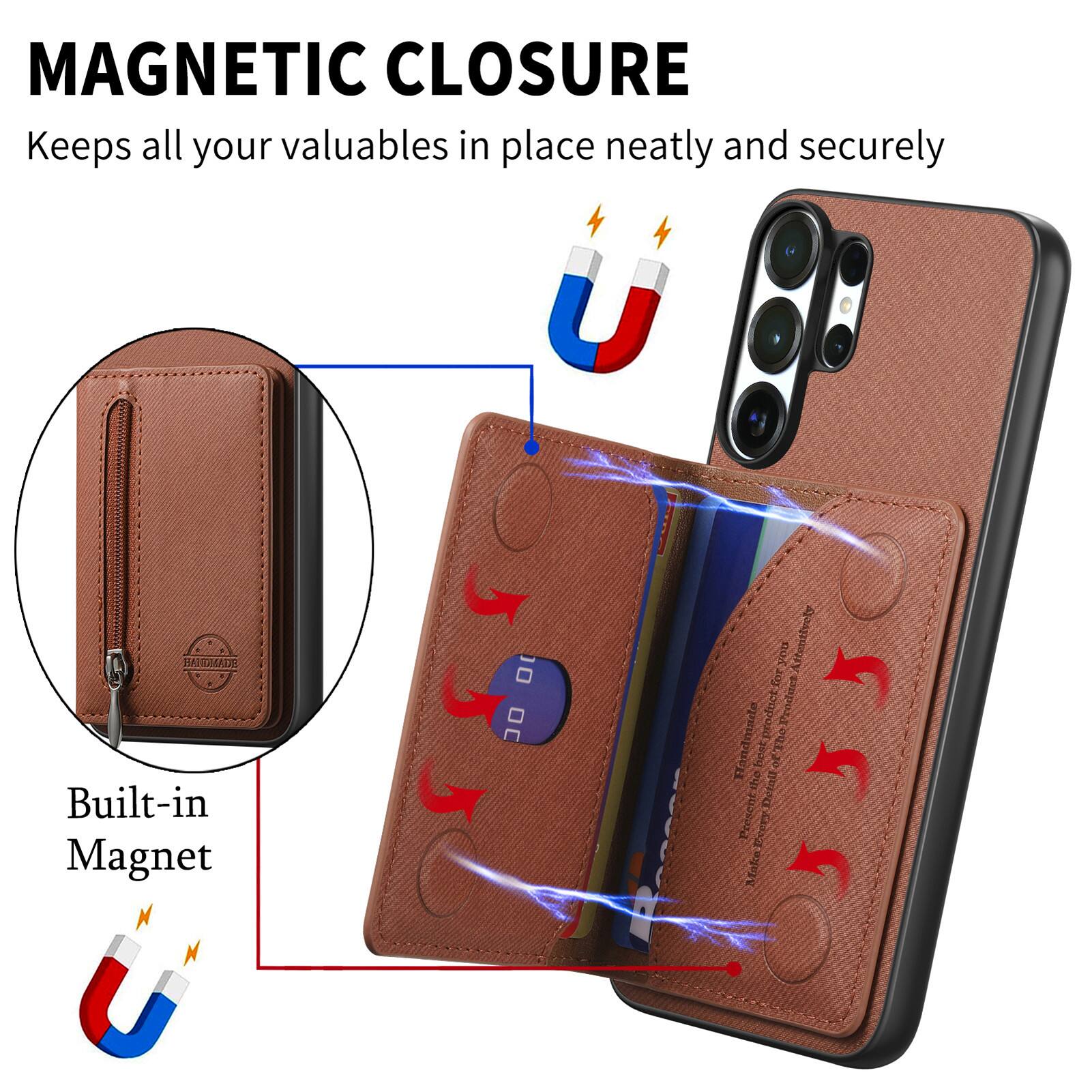 MAGNETIC CLOSURE  
Keeps all your valuables in place neatly and securely  

Built-in Magnet