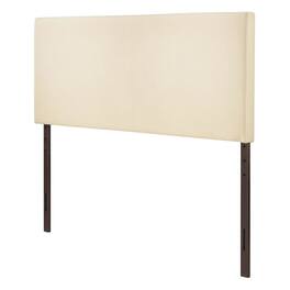 FurniFact - Upholstered Fabric King Headboard with Padded Design and Durable Frame - Beige