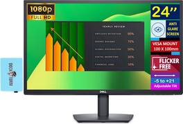 Dell - E2423H 24" FHD VA Monitor, Flicker Free, Anti-Glare, Low Blue Light, VESA Mount, Displayport, VGA & DKZ Hub - Black