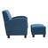 Left. OSP Home Furnishings - Aiden Chair & Ottoman Herringbone - Navy.